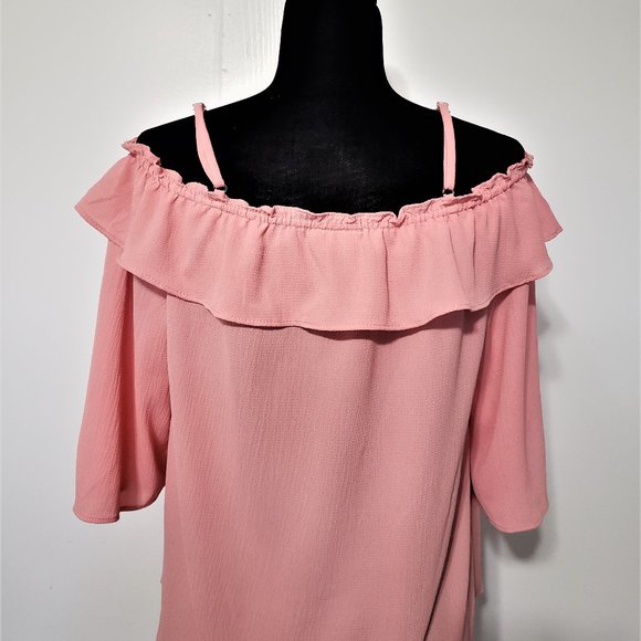 Wrangler Pink Off-Shoulder Blouse - Picture 6 of 9
